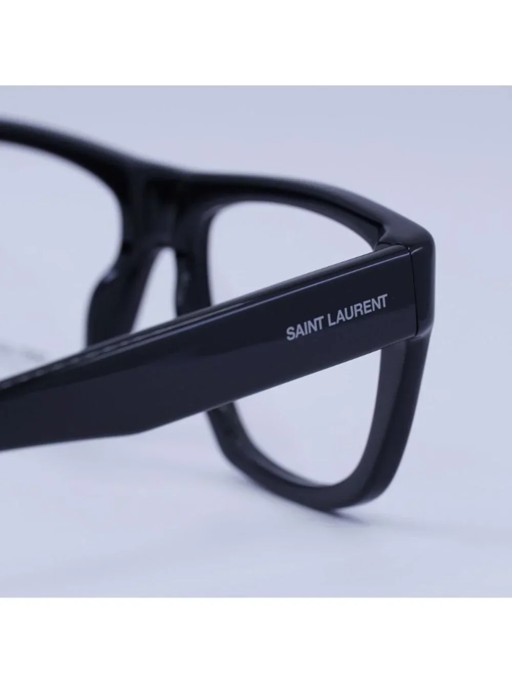 Saint Laurent SL714 001 Eyeglasses Black 55mm Square Frame